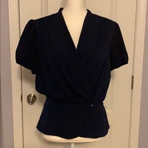 EUC Eva Mendez Top Navy Blue (Size L)